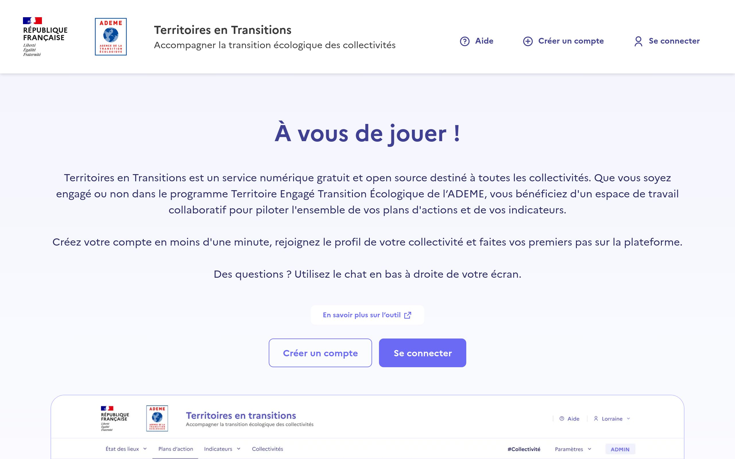 Copie d'écran de https://app.territoiresentransitions.fr