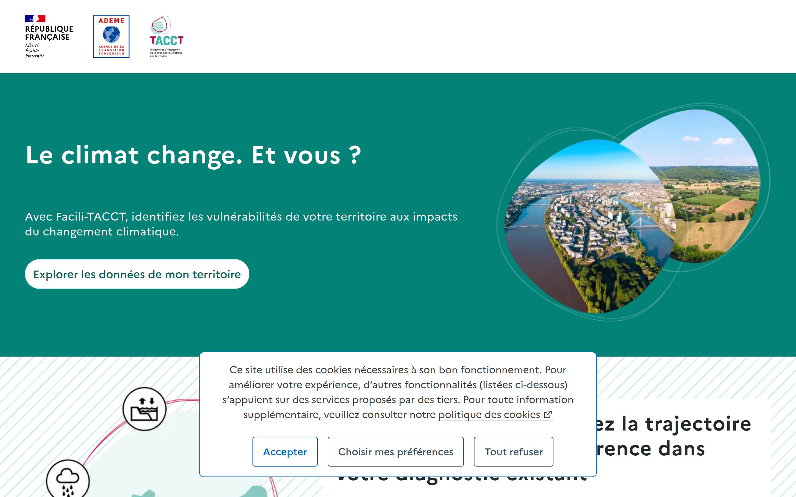 Copie d'écran de https://facili-tacct.incubateur.ademe.dev/