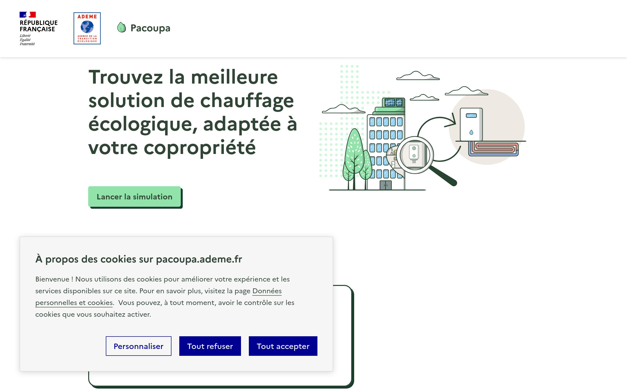 Copie d'écran de https://pacoupa.ademe.fr